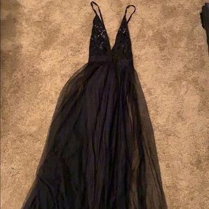 Long black maxi dress